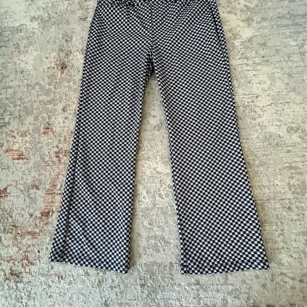 Chic Black and White Checkered Pants